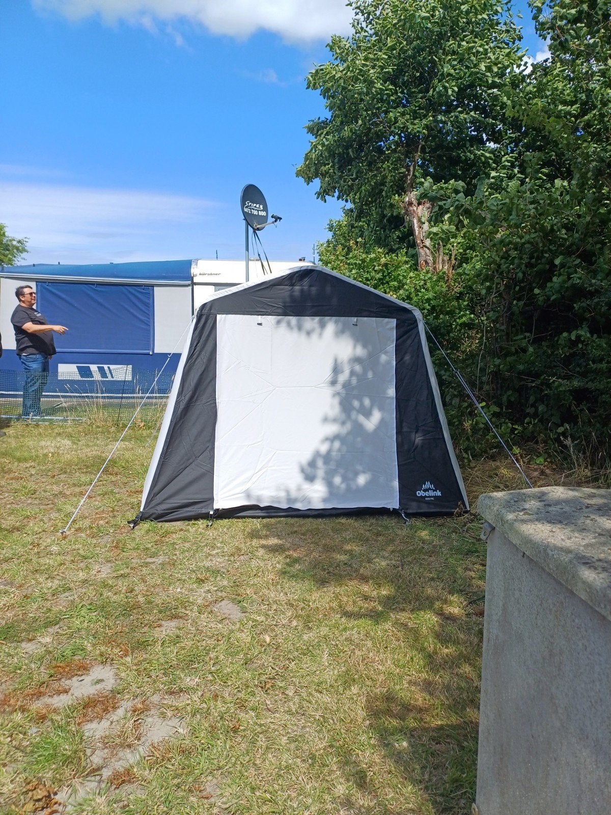 bijtent caravan, Ophalen