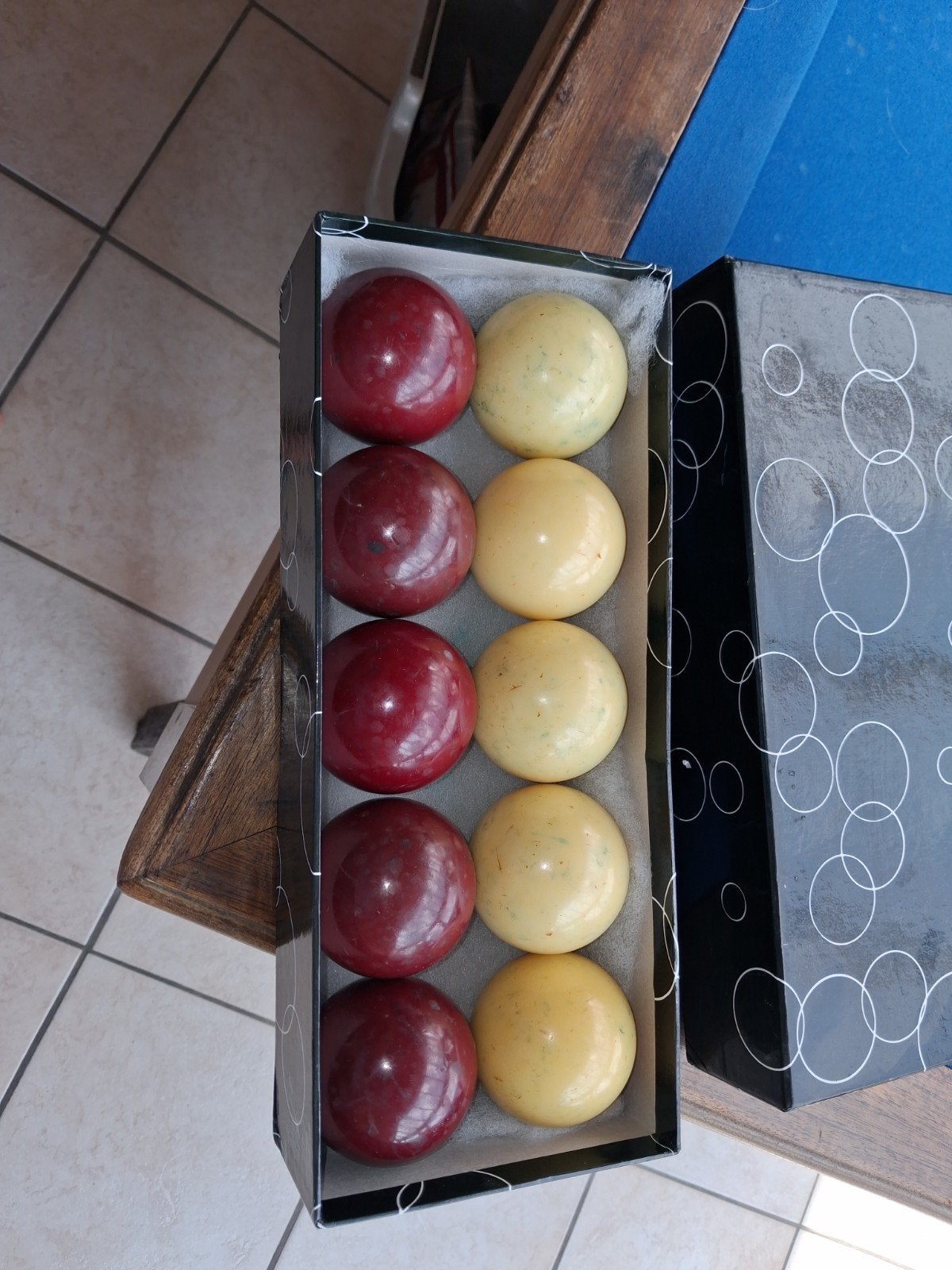 set tapbiljart ballen, Ophalen