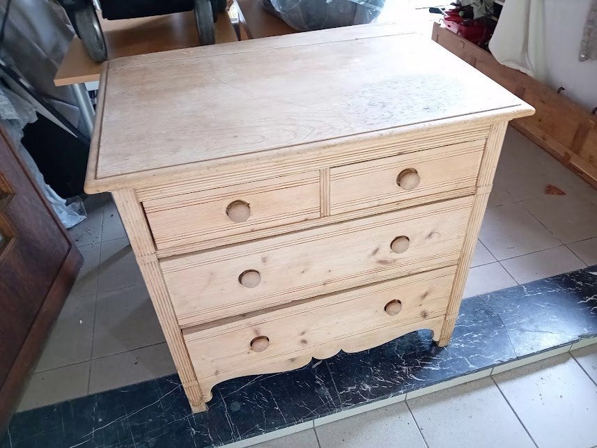 commode kast grenenhout, Maison & Meubles, Armoires | Commodes, Utilisé, 100 à 150 cm, Pin, 3 ou 4 tiroirs, Enlèvement