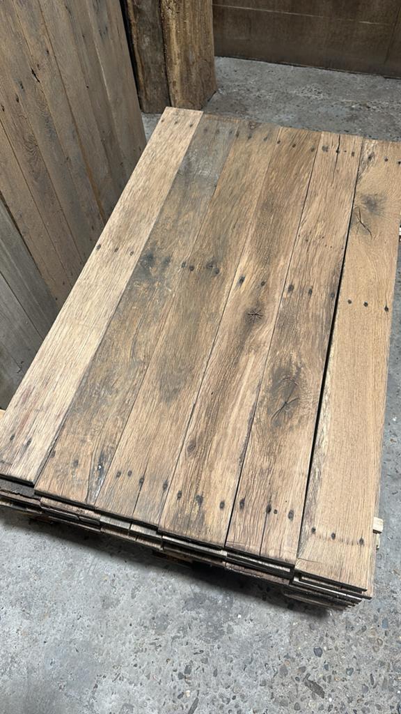 Oude eiken planken, Doe-het-zelf en Bouw, Hout en Planken, Ophalen, Zo goed als nieuw, Eiken