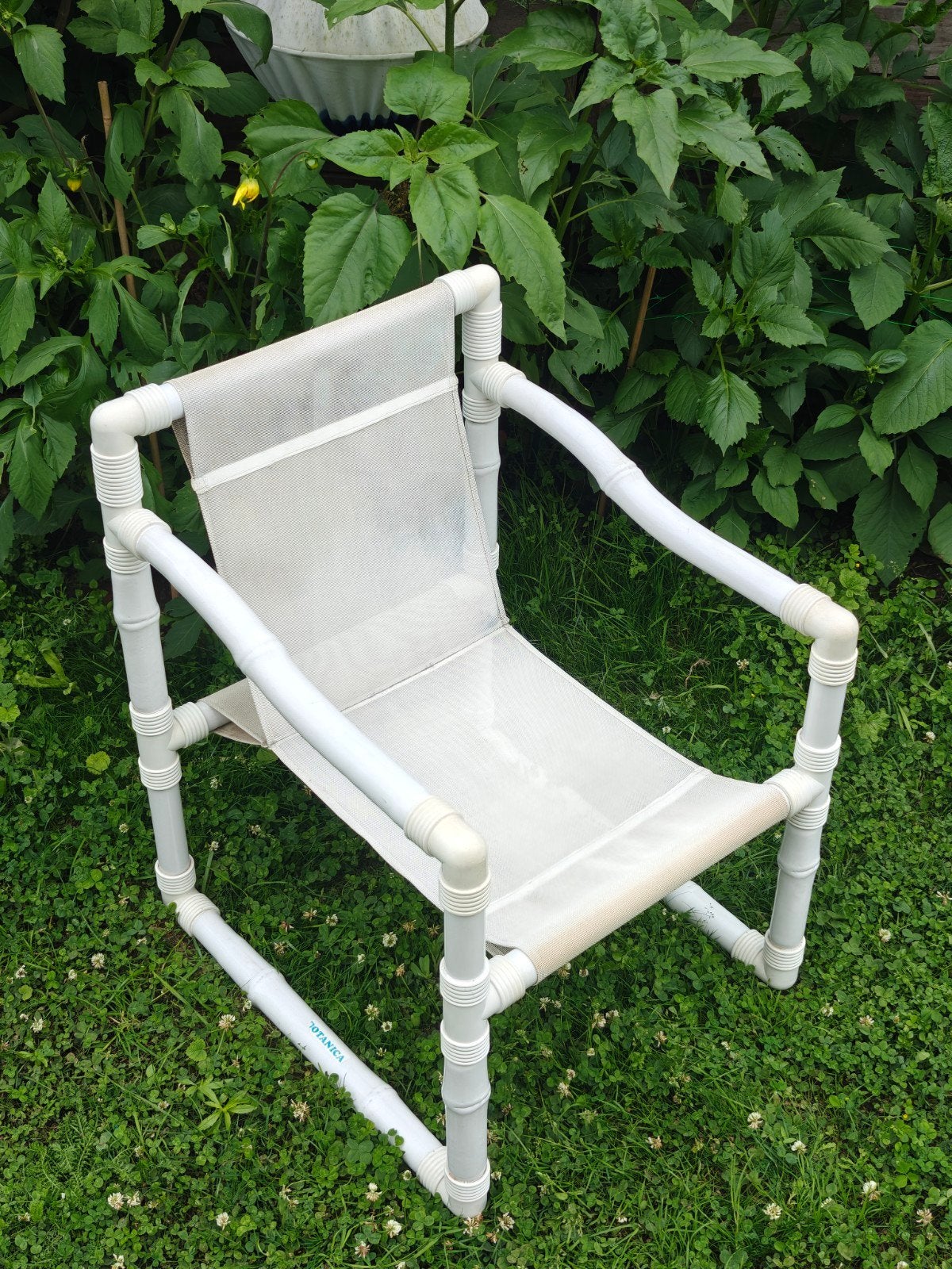 Vintage Faux Bamboo Lounge Chair , jaren '80, Antiek en Kunst, Ophalen