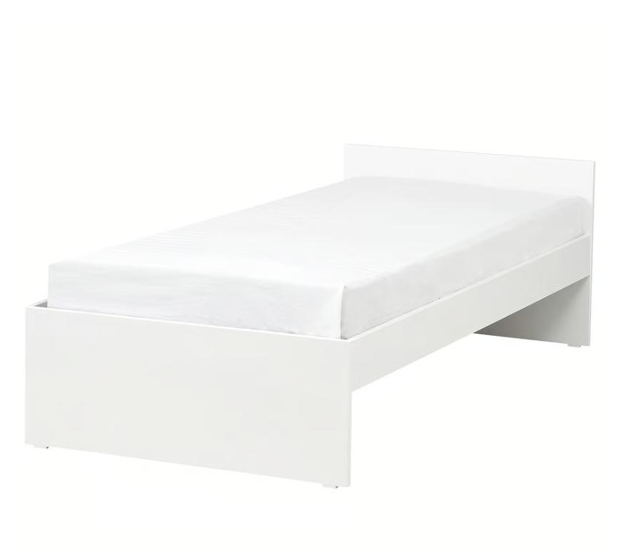 Lit Ikea 1personne VIHALS blanc, Enfants & Bébés, Sommier à lattes, Enlèvement, 180 cm ou plus, 85 à 100 cm