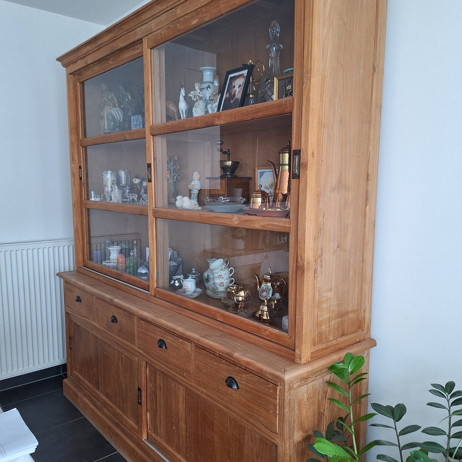 Vitrinekast in teak, Huis en Inrichting, Ophalen