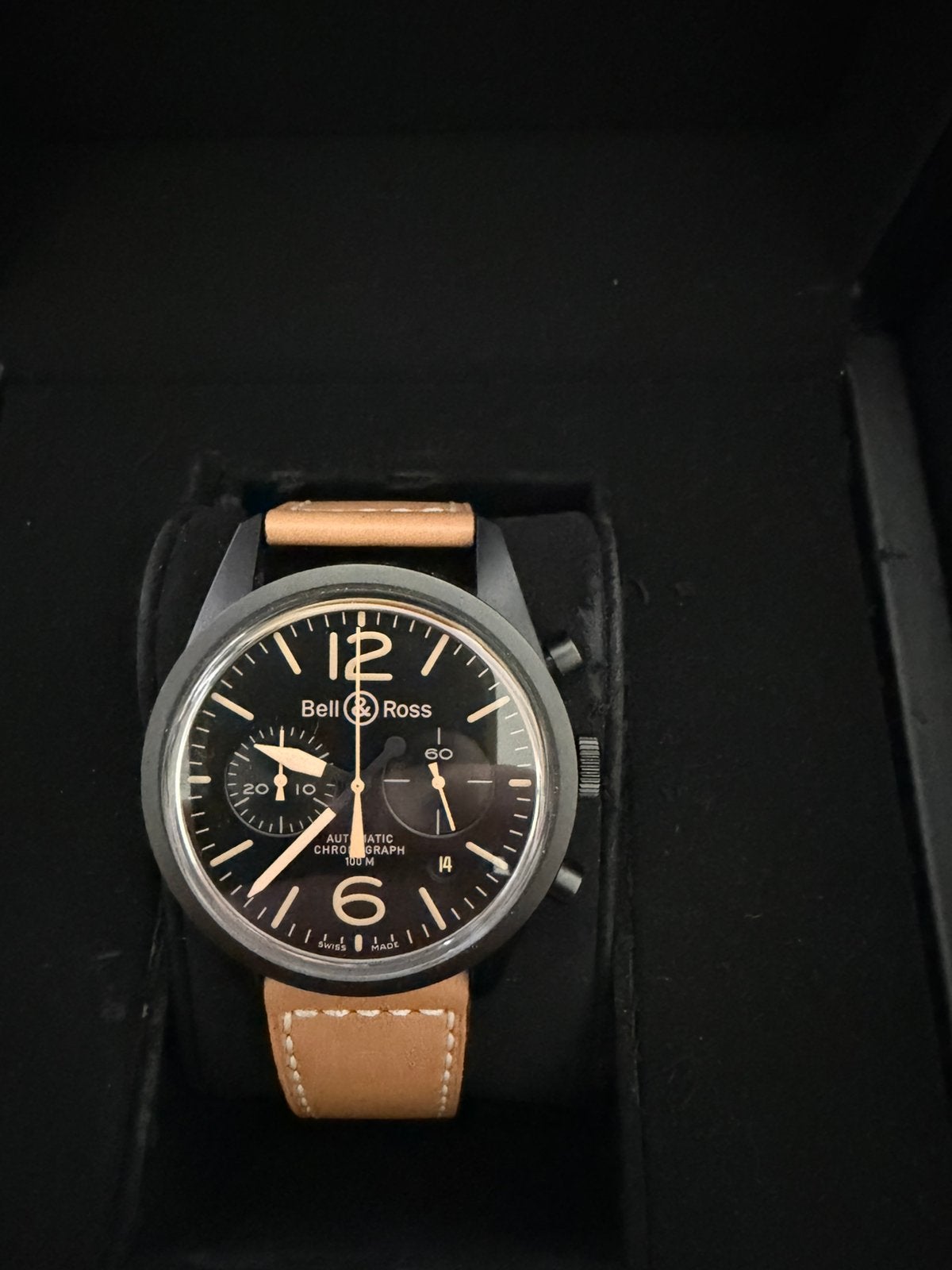 Bell&Ross BR 126 Vintage, Bijoux, Sacs & Beauté, Enlèvement, Comme neuf