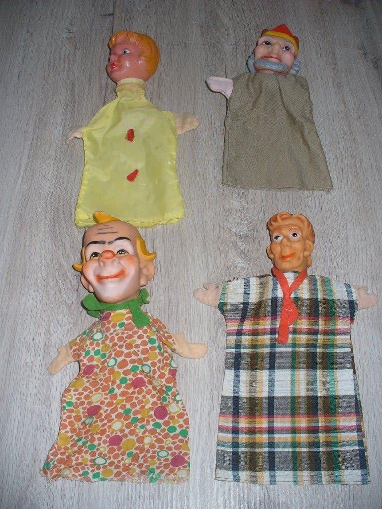Set poppen voor poppenkast Vintage, Ophalen of Verzenden, Gebruikt