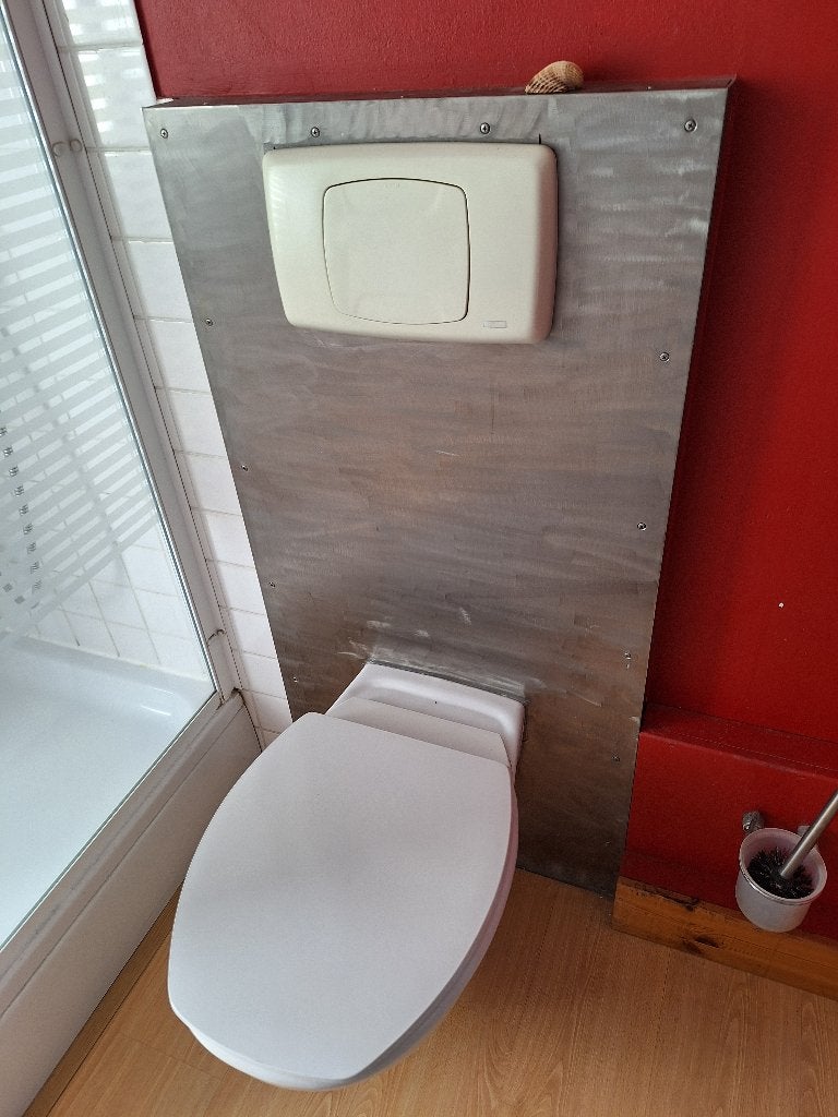 HangWC compleet met inox afwerking, Ophalen, Gebruikt, Inox, Toilet