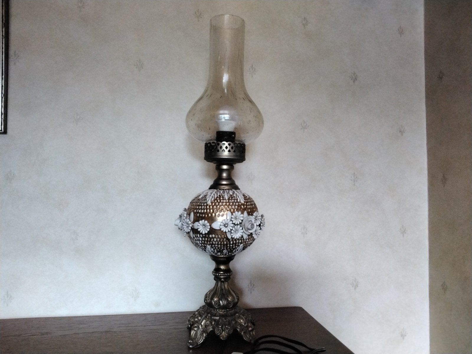 Magnifique lampadaire kitsch., Maison & Meubles, Accessoires pour la Maison | Couronnes, Enlèvement ou Envoi, Métal