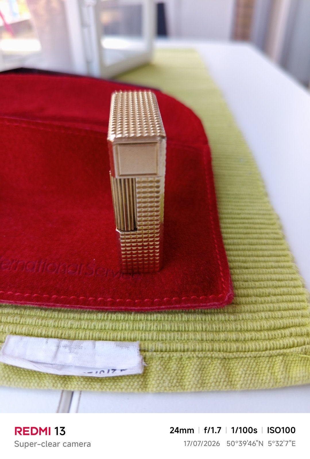 briquet Dupond cartier plaquée or 24k, Collections, Enlèvement, Comme neuf, Briquet