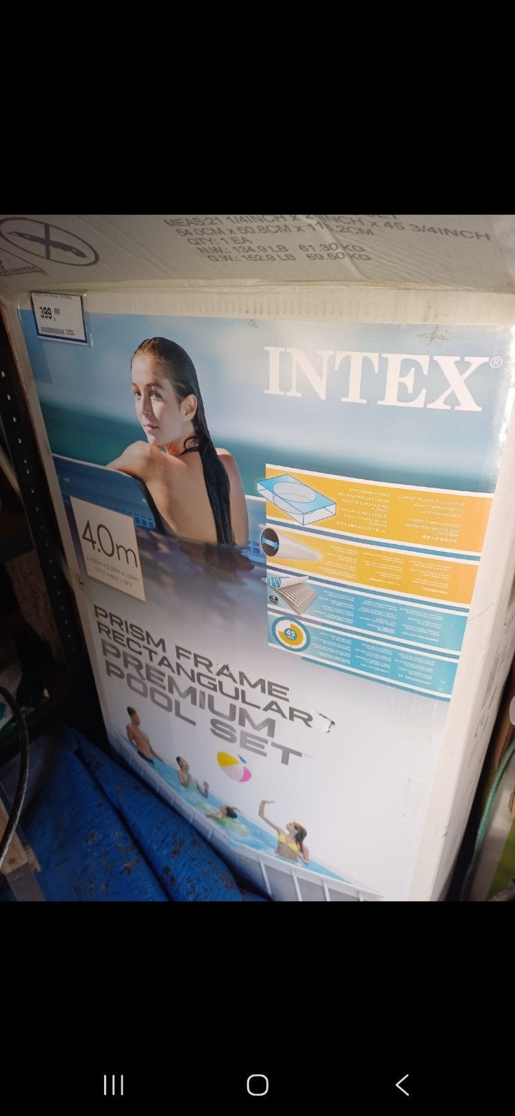 Intex zwembad 400x200x100 + Zandfilterpomp + Trap, Tuin en Terras, Ophalen