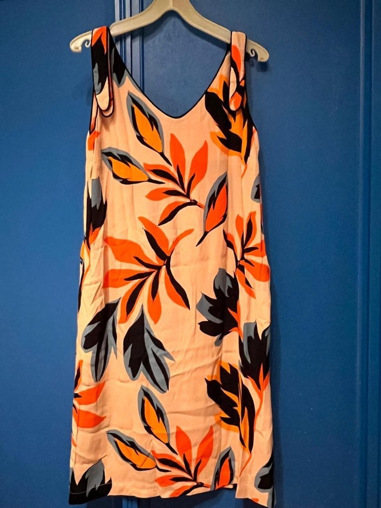 CKS midi-jurk met tropische print maat M, Maat 38/40 (M), Blauw, Ophalen of Verzenden, CKS