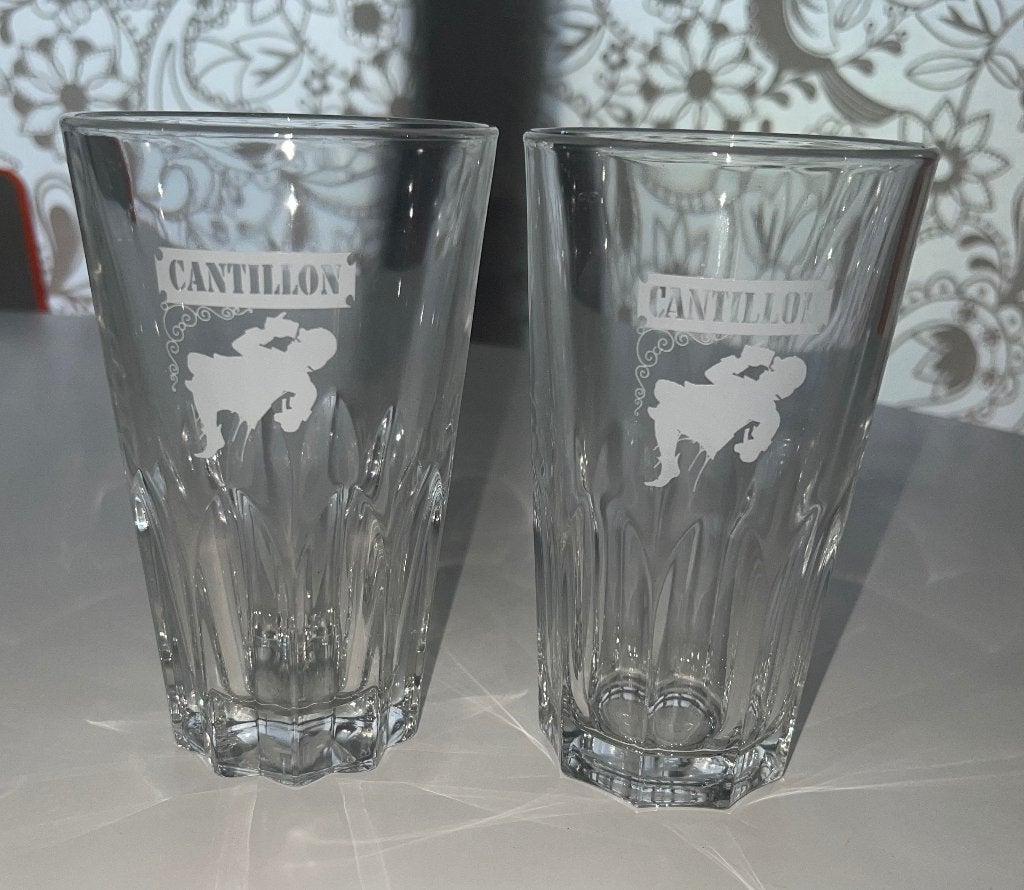 2 Cantillon glazen, Verzamelen, Ophalen of Verzenden, Zo goed als nieuw, Glas of Glazen, Overige merken