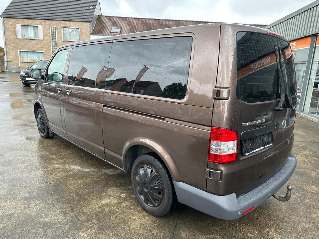 Vw Transporter, 2.0TDI, 2012, 121.969km,dubbelcabine+Keuring, Auto's, Navigatiesysteem, Euro 5, Bruin, Diesel