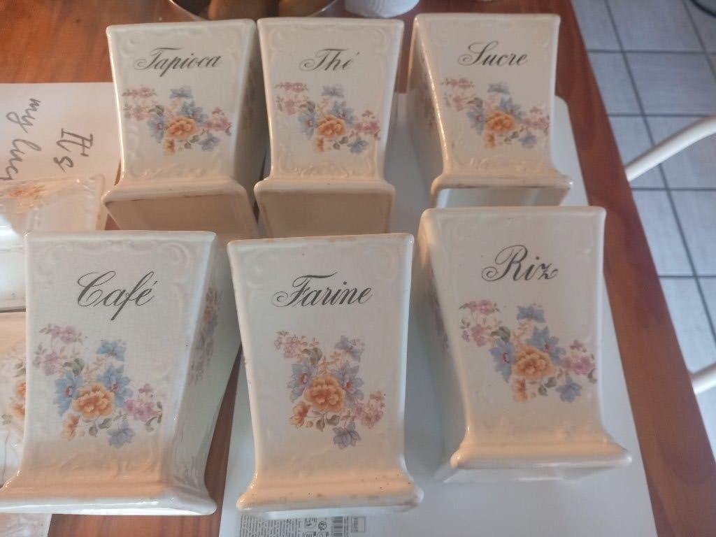 6 POTS A CUISINE(Café, thé,..), Antiquités & Art, Antiquités | Céramique & Poterie, Enlèvement