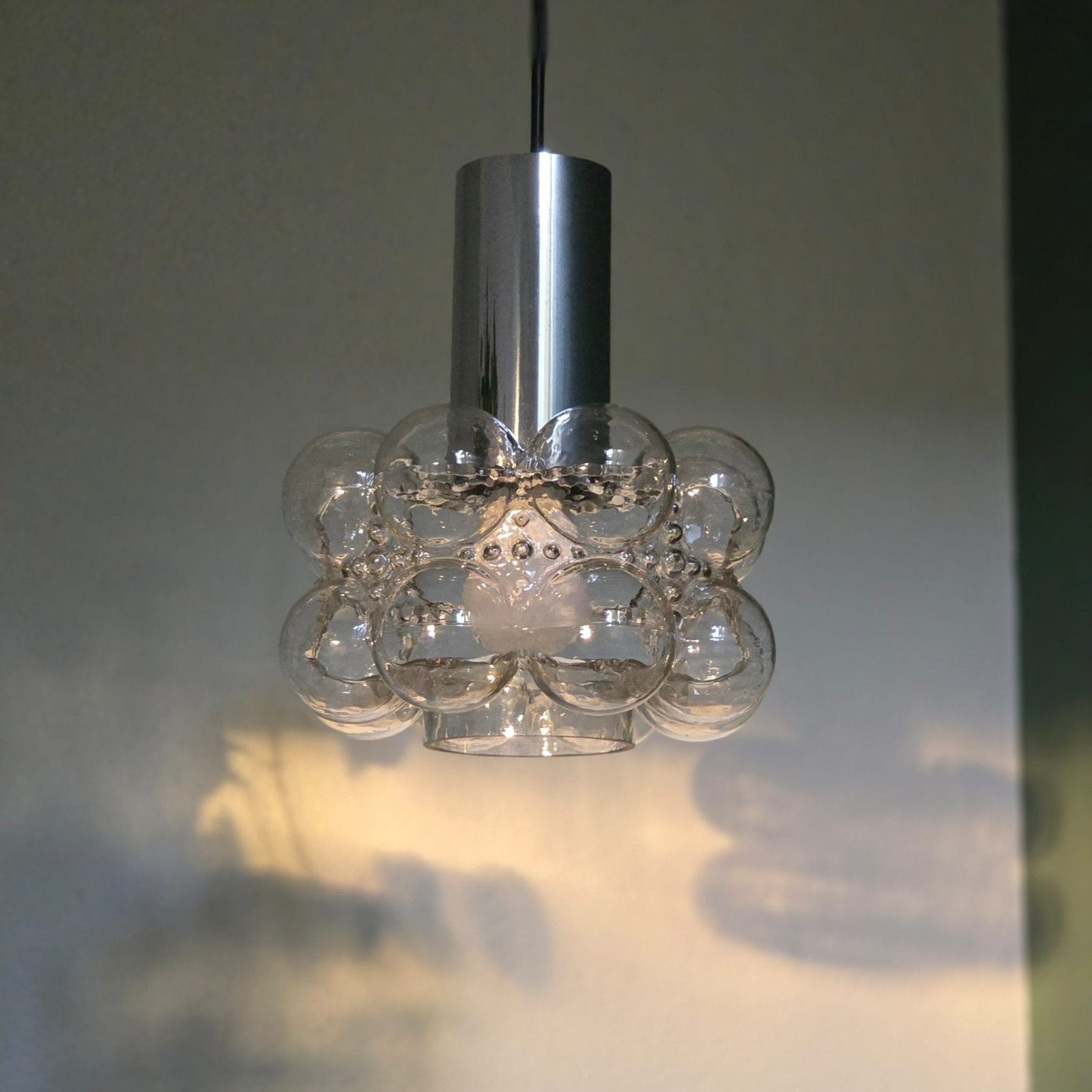 Lampe Helena Tynell Bubble, 1960, lampe suspendue vintage, Verlichting, retro, pendel, woonkamerlamp, Verre, Enlèvement, E27 (grand)