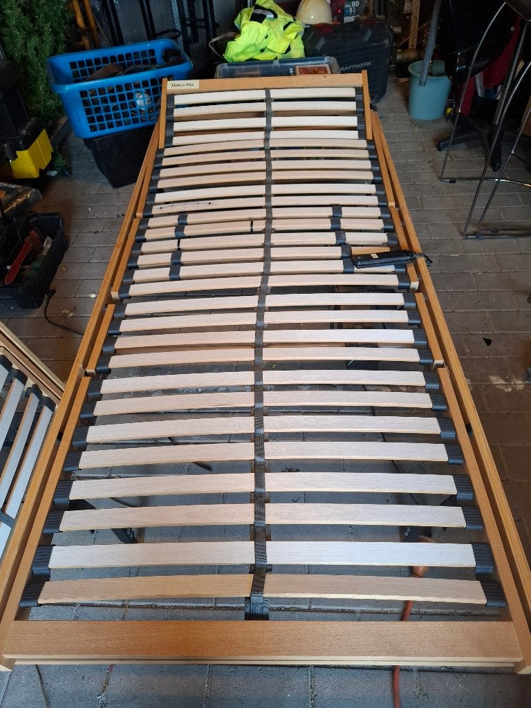 Electrische lattenbodem, Ophalen, 90 cm, Eenpersoons, Zo goed als nieuw