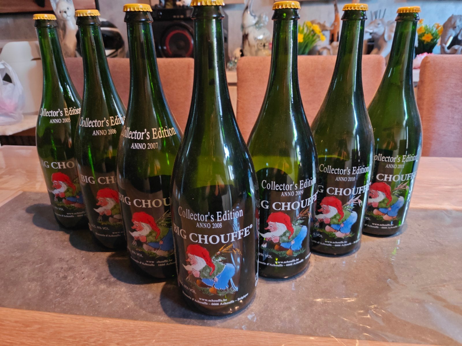 De volledige collectie flessen van La Chouffe, Verzamelen, Biermerken, Ophalen, Zo goed als nieuw
