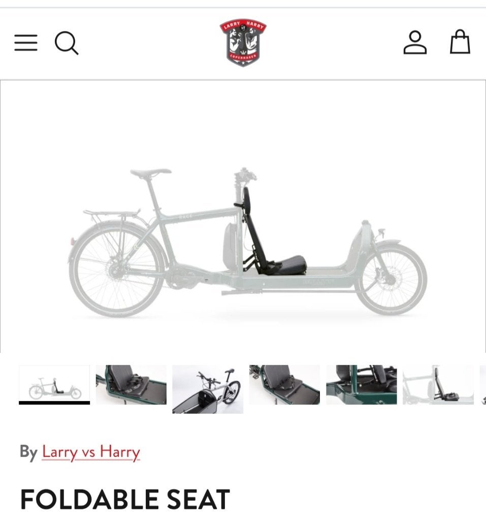 Foldable seat voor bullitt Larry vs Harry, 22 t/m 36 kg, Voorzitje, Zo goed als nieuw, Ophalen