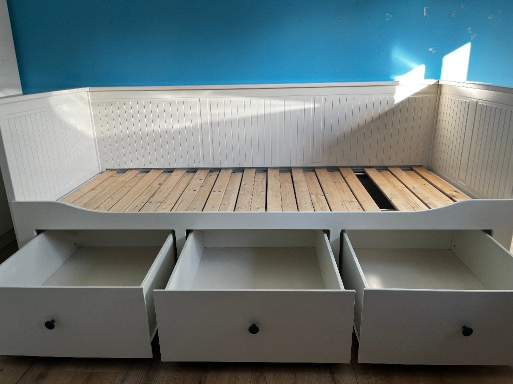LIT Banquette ikea Hemnes blanc 80x200 extensible 2 places, Maison & Meubles, Utilisé, Deux personnes, Moderne (ikea), Enlèvement