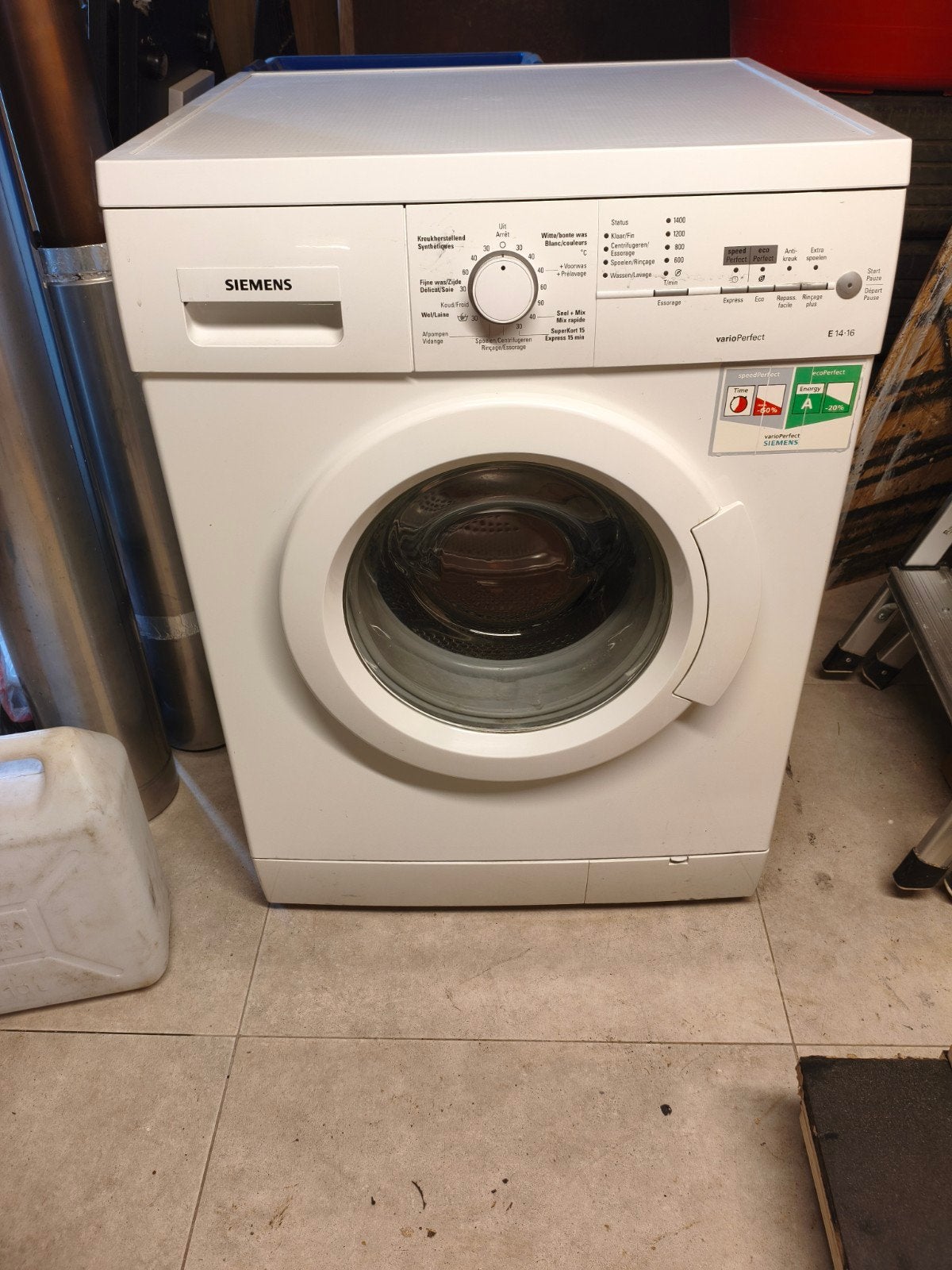 Siemens wasmachine Varioperfect, Ophalen