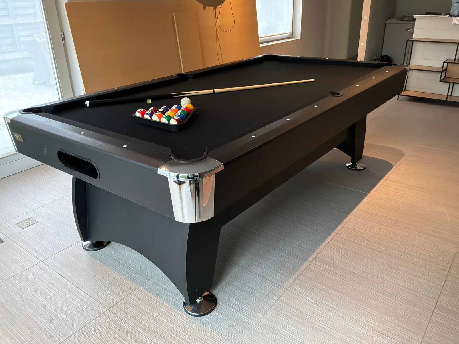 Pooltafel North Zwart 8 ft, Sports & Fitness, Billards & Billards américains, Enlèvement, Comme neuf, Table de billard