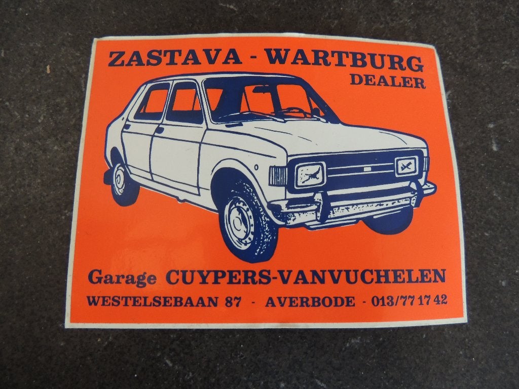 Zastava-Wartburg Sticker, Envoi, Comme neuf