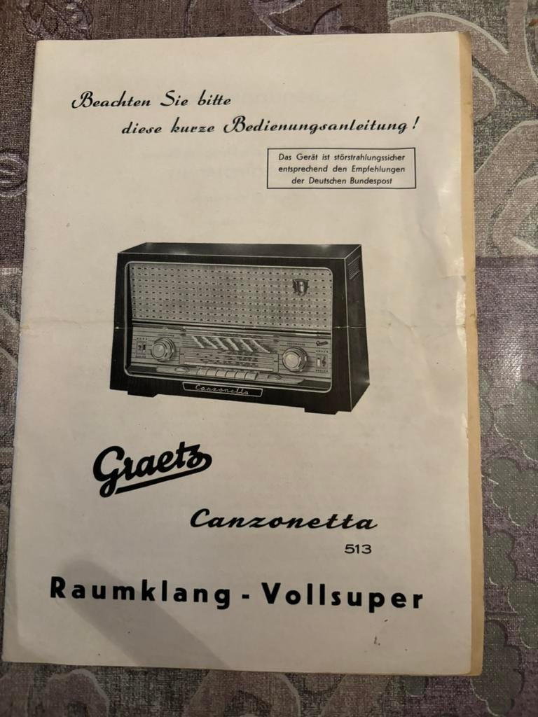 Vintage radio Graetz, Enlèvement, Radio