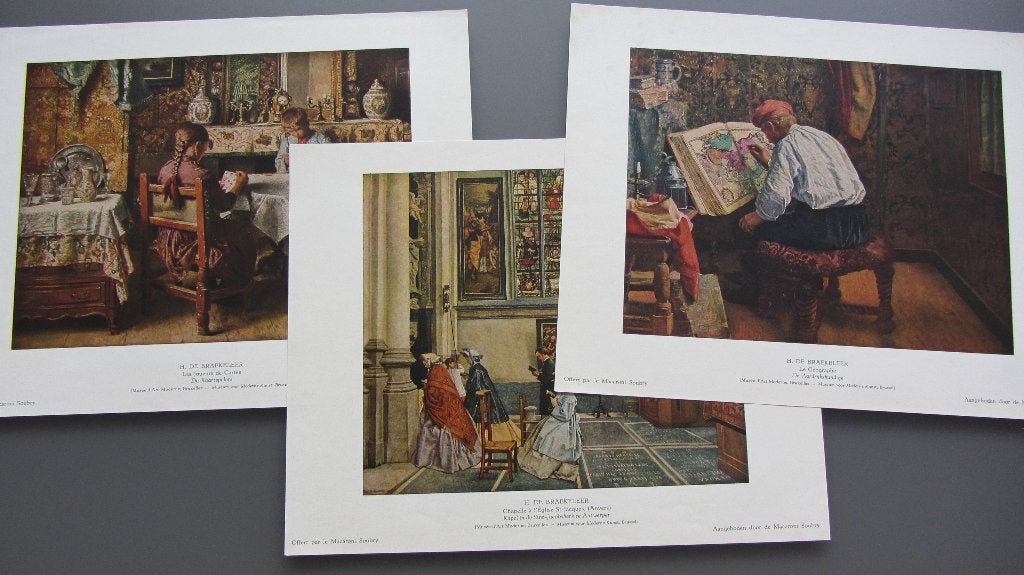 Soubry prenten kunstschilders o.a. Rubens, Van Eyck enz ..., Ophalen of Verzenden, Zo goed als nieuw, Prent