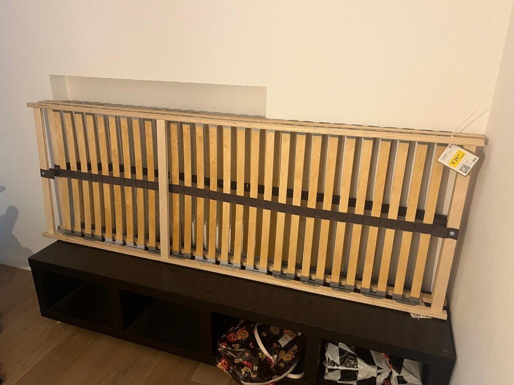 2x lattenbodem 1 persoonsbed, Maison & Meubles, Chambre à coucher | Matelas & Sommiers, Comme neuf, Sommier, 70 cm ou moins, 200 cm