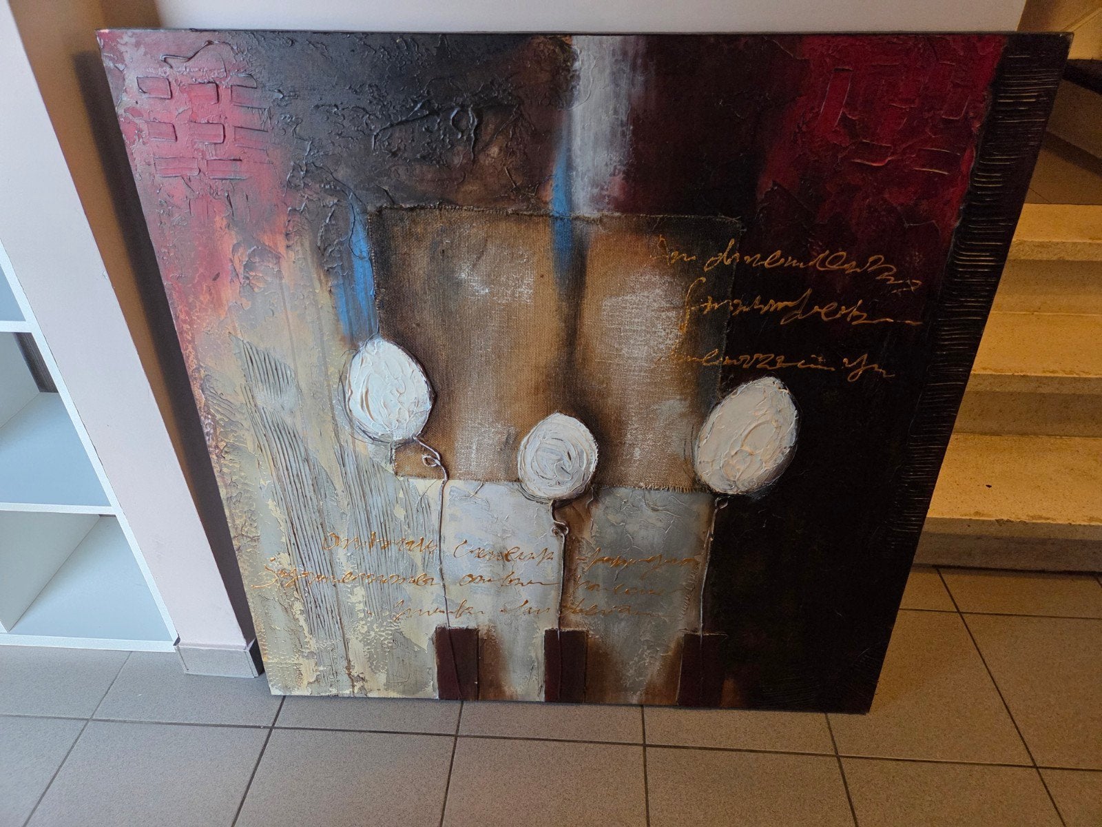 Modern schilderij met certificaat van echtheid, Antiek en Kunst, Kunst | Schilderijen | Modern, Ophalen, Abstract, Gemengde techniek