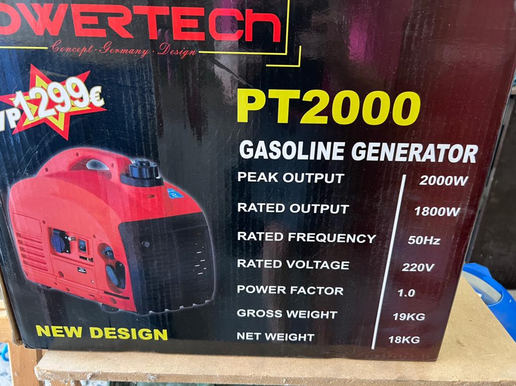 Générateur avec onduleur 2 temps 2000W camping et la pêche, Caravanes & Camping, Accessoires de camping, Neuf, Enlèvement