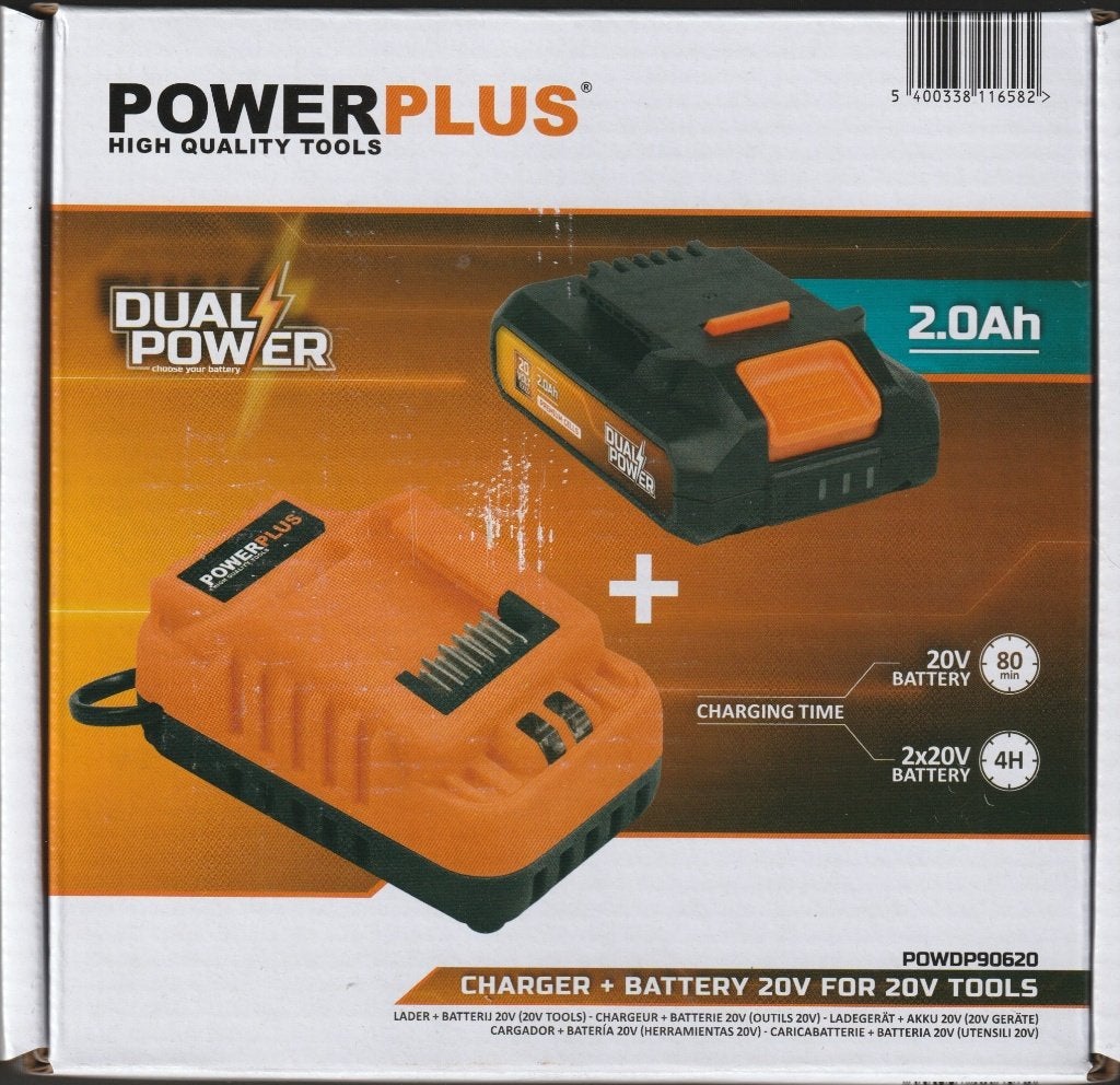 Powerplus Dual Power POWDP90620 NIEUWE batterijlader, Audio, Tv en Foto, Ophalen of Verzenden, Nieuw