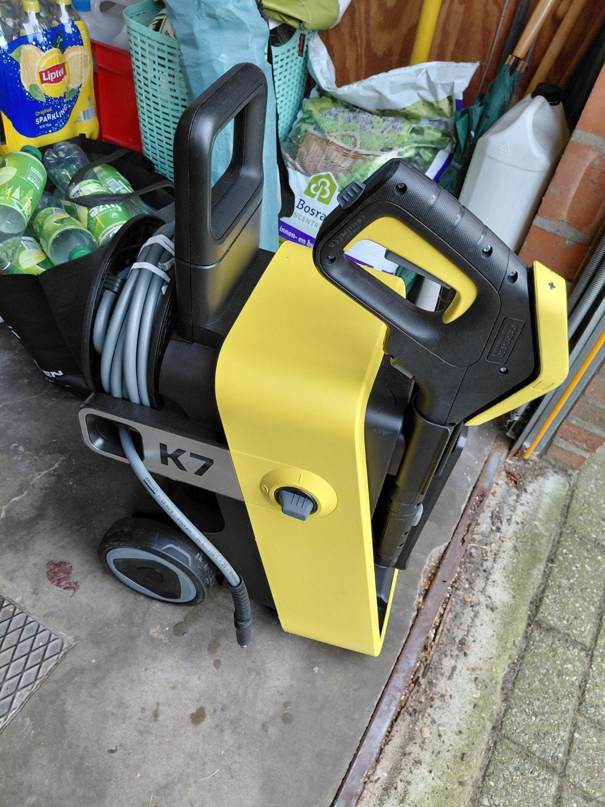 karcher k7 model 2026 met smart pistool en terrasreiniger, Tuin en Terras, Ophalen, Gebruikt