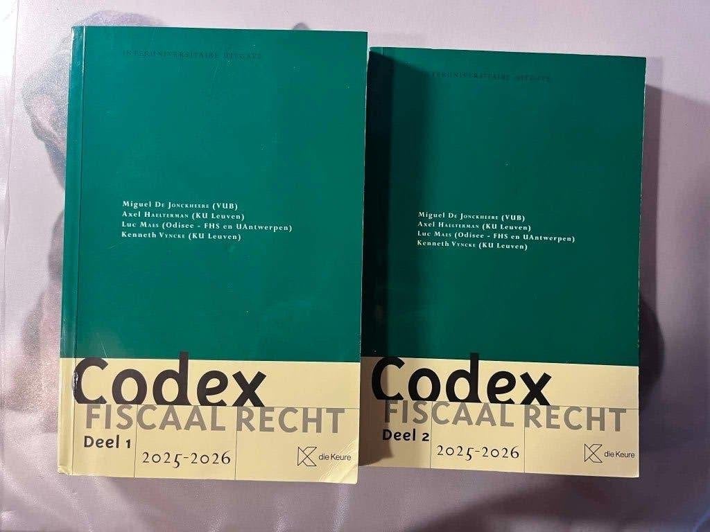 Codex Fiscaal Recht 2025-2026 deel 1 en deel 2, Boeken, Ophalen of Verzenden, Zo goed als nieuw, Hogeschool
