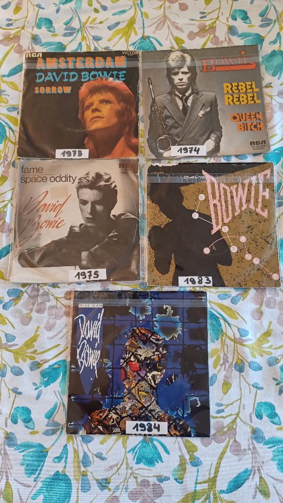 Lot David Bowie vinyl singles, Cd's en Dvd's, Ophalen of Verzenden, Gebruikt