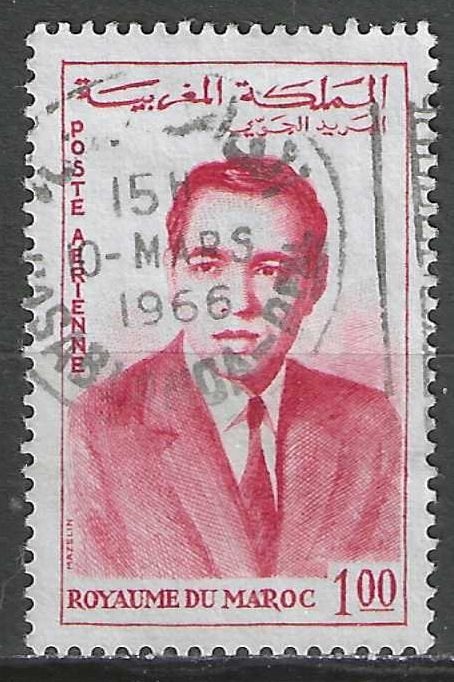 Maroc 1962 - Yvert 107PA - Roi Hassan - 1 mort (ST), Envoi, Maroc, Affranchi