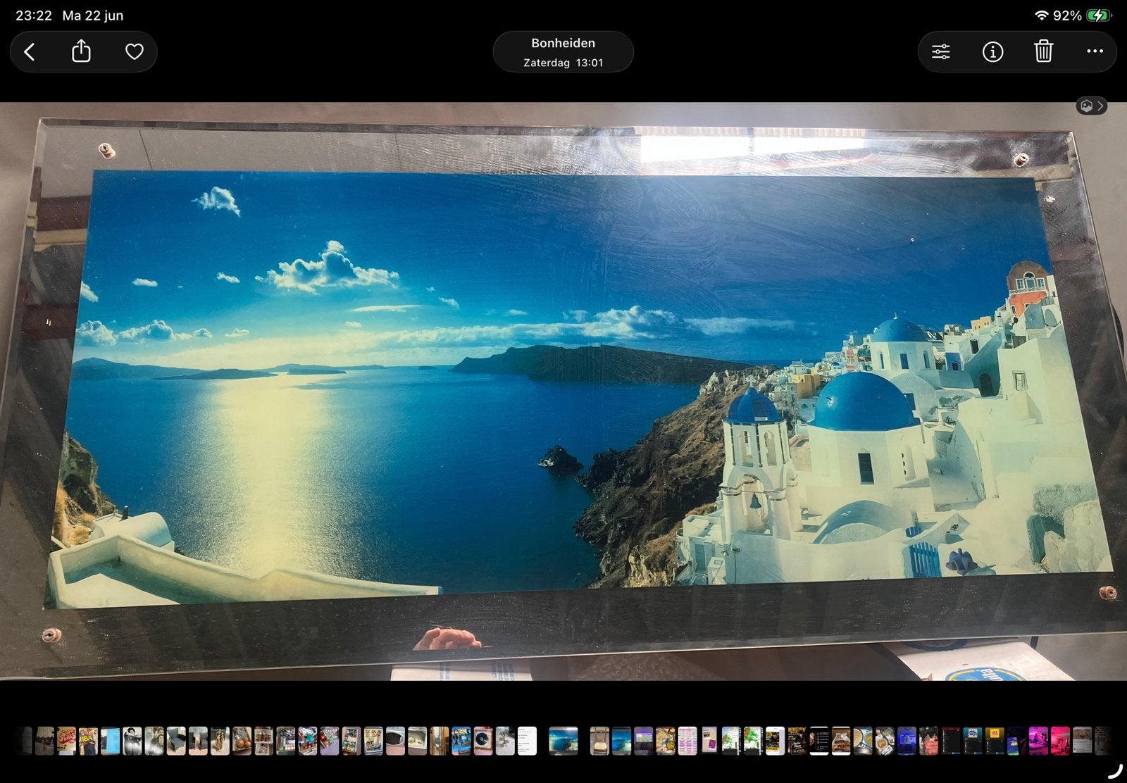 Aluminium Lightbox – Santorini – Verlichting – glas, Enlèvement, Utilisé