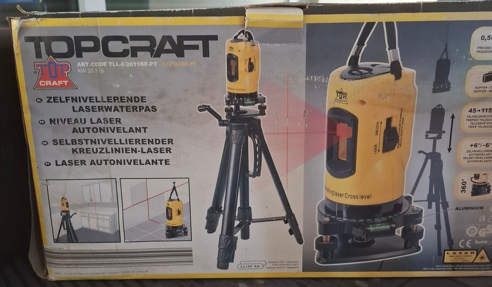 Laser, Bricolage & Construction, Enlèvement