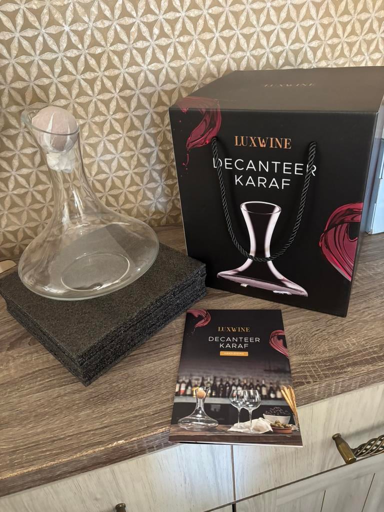 Luxwine - Decanteer Karaf voor wijn - 1,45 liter - Nieuw, Enlèvement ou Envoi, Comme neuf
