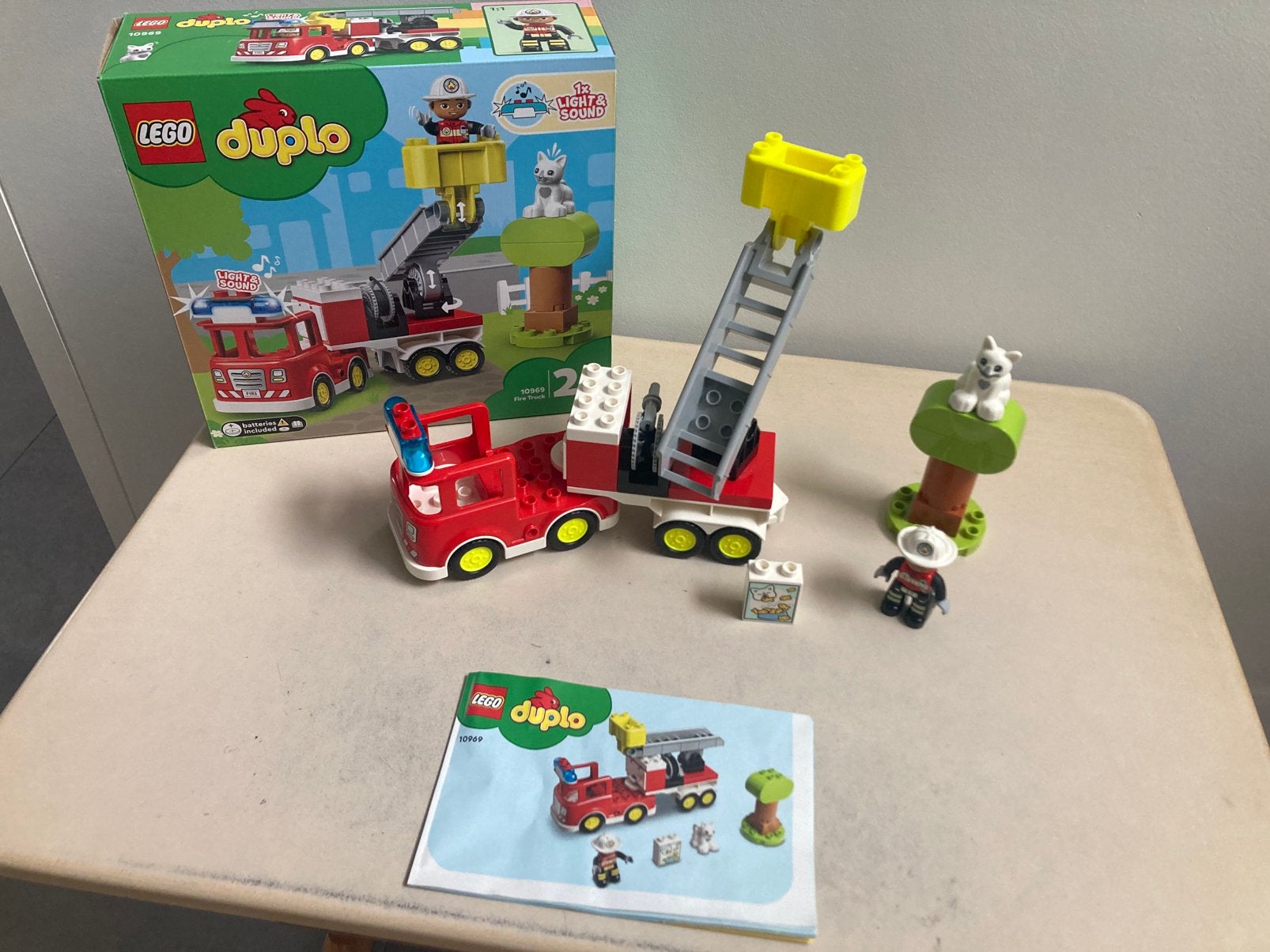 Duplo - 10969 - brandweerwagen - brandweerauto, Ophalen, Zo goed als nieuw, Compleet, Duplo