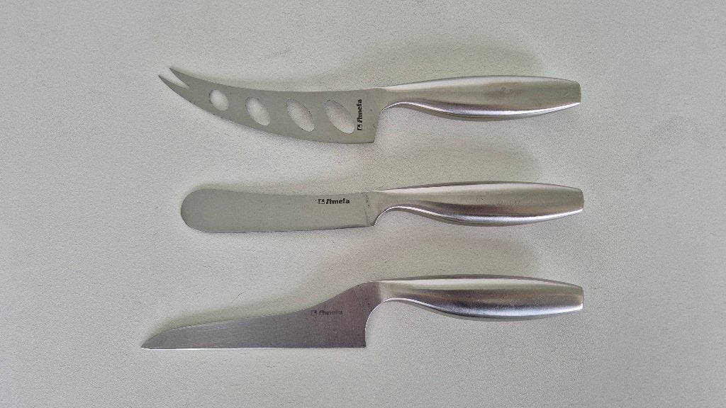 Art. 1001 Set de Couteaux à Fromage, Maison & Meubles, Cuisine | Couverts, Comme neuf, Inox ou Chrome, Enlèvement ou Envoi