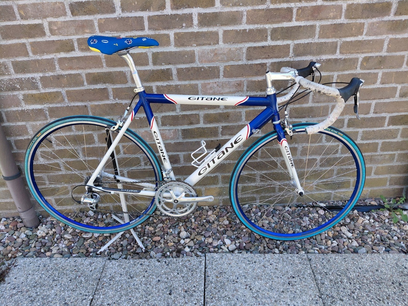 Semi-retro Gitane racefiets, La Française des jeux editie---, Ophalen, Gebruikt, Velgrem, 28 inch