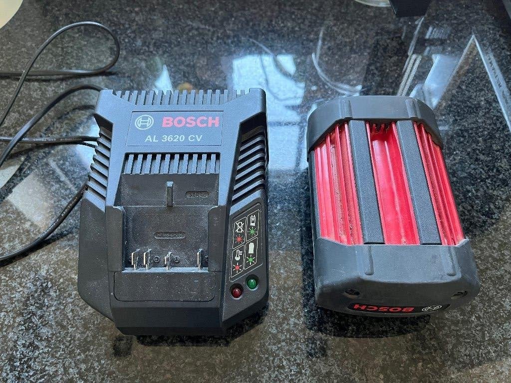 Bosch batterij grasmachine, Tuin en Terras, Grasmaaiers, Ophalen, Cirkelmaaier, Gebruikt, Accu-grasmaaier