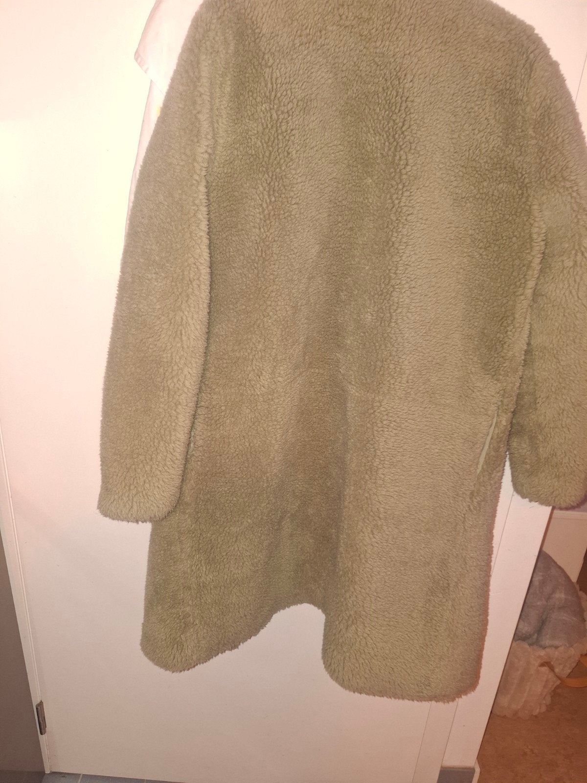 teddy jas lang lekker warm, Kleding | Dames, Ophalen, Maat 38/40 (M), Groen