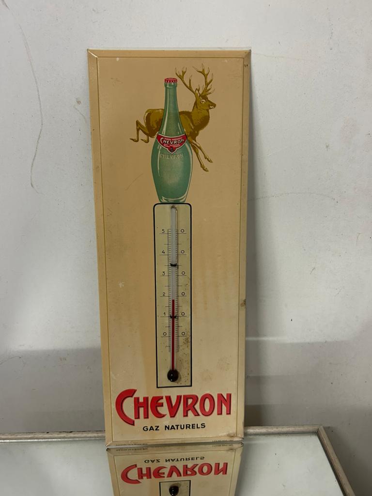 Chevron thermometer 1955, Collections, Marques & Objets publicitaires, Enlèvement ou Envoi, Comme neuf