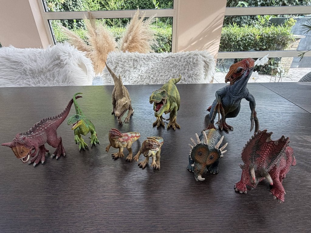 Schleich dinosaurussen — lot van 9, Collections, Collections Animaux, Enlèvement ou Envoi, Utilisé, Autres, Statue ou Figurine