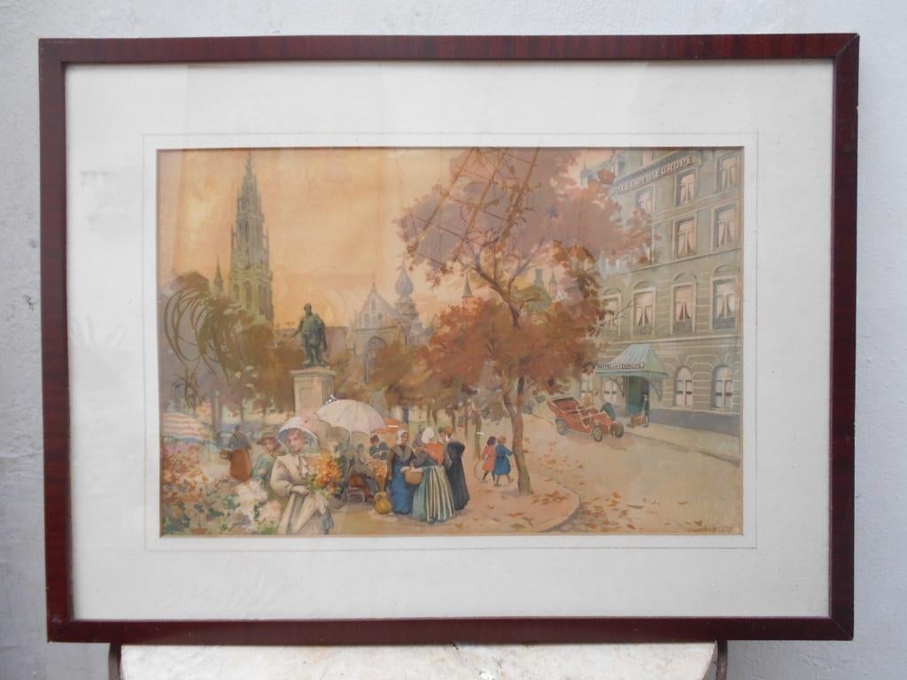 ALFRED VAN NESTE   de grote markt  ANTWERPEN, Enlèvement