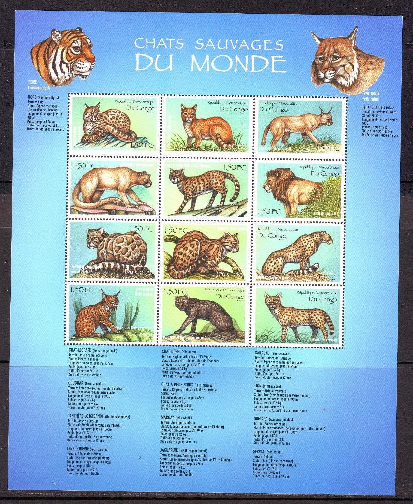 Postzegels Zaïre / Congo : Diverse thema's, Postzegels en Munten, Postzegels | Afrika, Ophalen of Verzenden, Overige landen, Postfris