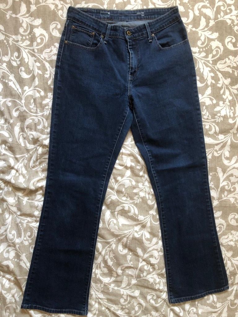 Levi's blauwe Classic Rise Boot W32 L32 jeans (L34 cropped), W30 - W32 (confectie 38/40), Gedragen, Levi's, Verzenden