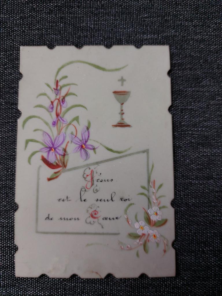 oud communieprentje in celluloid, Verzamelen, Bidprentjes en Rouwkaarten, Ophalen of Verzenden