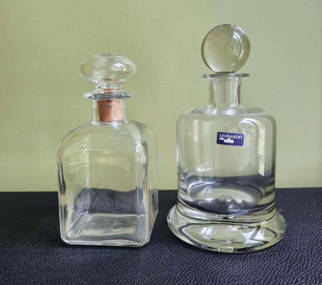 2 karaffen in glas, Ophalen of Verzenden